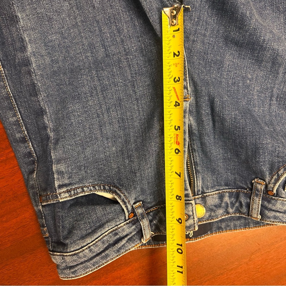 Boden Blue Denim Jeans Cambridge Ankle Skimmer Womens size 4P Cutoff Colorblock - Picture 8 of 9